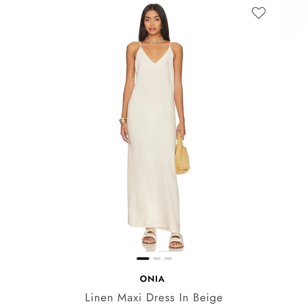 Onia linen dress with slit in back